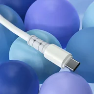 Kable USB - Kabel VIDVIE CB4020 USB/Type C 3A, 1.2m biały - miniaturka - grafika 1
