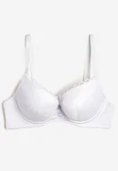 Biustonosze - Biały Biustonosz z Push Upem i Koronkowymi Miseczkami Berilis - miniaturka - grafika 1