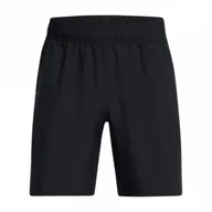 Spodnie sportowe męskie - Męskie spodenki treningowe Under Armour UA Tech Woven Wordmark Short - czarne - UNDER ARMOUR - miniaturka - grafika 1