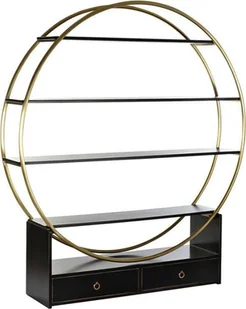DKD Home Decor Regał DKD Home Decor Czarny Złoty Metal Topola 160 x 35 x 180 cm - Regały - miniaturka - grafika 1