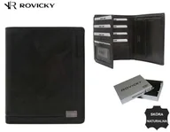 Komplety bielizny - Portfele męskie-Portfel skórzany PC-108-BAR-2533 Black-czarny - miniaturka - grafika 1