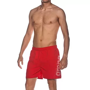 Arena męskie szorty kąpielowe Fundamentals z logo (szybkoschnące, boczne kieszenie, sznurek, miękki materiał), kolor czerwono-biały (41), M 1B344 - Kąpielówki męskie - miniaturka - grafika 1