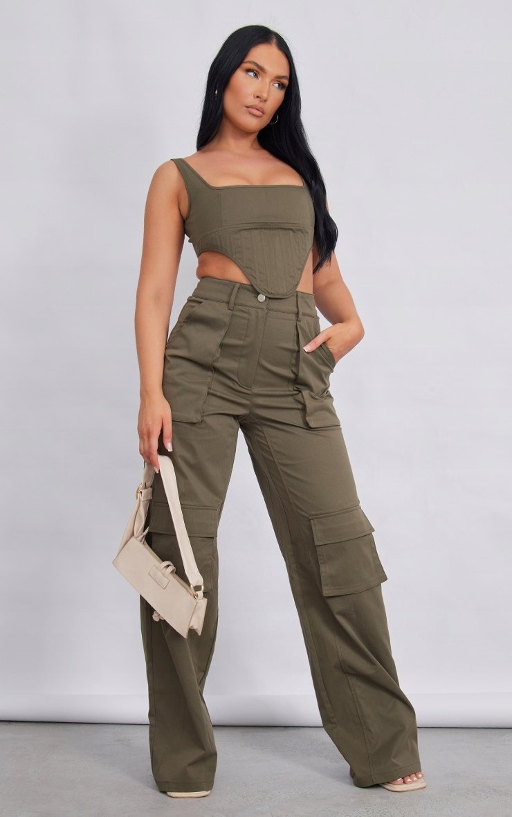 PRETTYLITTLETHING BOJÓWKI DAMSKIE ZIELONE 34 M6Q