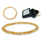 Bransoletki - Bransoletka Amulet Kamienie Naturalne 4mm Cytryn Na Gumce Damska Dobrobyt - miniaturka - grafika 1