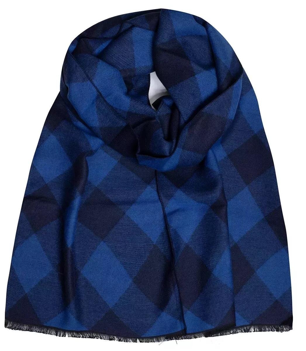 Szal męski szalik z frędzelkami we wzory