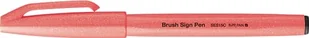 Pentel SES15C-FBX Brush Sign Pen neonowo-czerwony, długopis z włókien, końcówka przypominająca pędzel, 1 sztuka - Długopisy - miniaturka - grafika 1