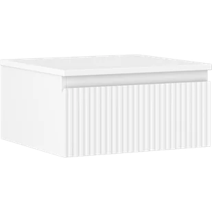 Mexen Rivel szafka łazienkowa podumywalkowa 50 cm z blatem, 1 szuflada, ryflowana , biała mat - 91A20-05023-1-BFC01 - Szafki łazienkowe - miniaturka - grafika 1