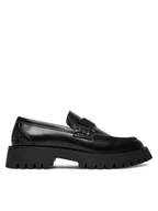 Półbuty damskie - Guess Loafersy FMTGOR LEA14 Czarny - miniaturka - grafika 1