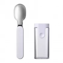 Mepal Mepal Ellipse Nordic White 14,5 Cm Biała Łyżka Składana Ze Stali Nierdzewnej - Inne sztućce - miniaturka - grafika 1