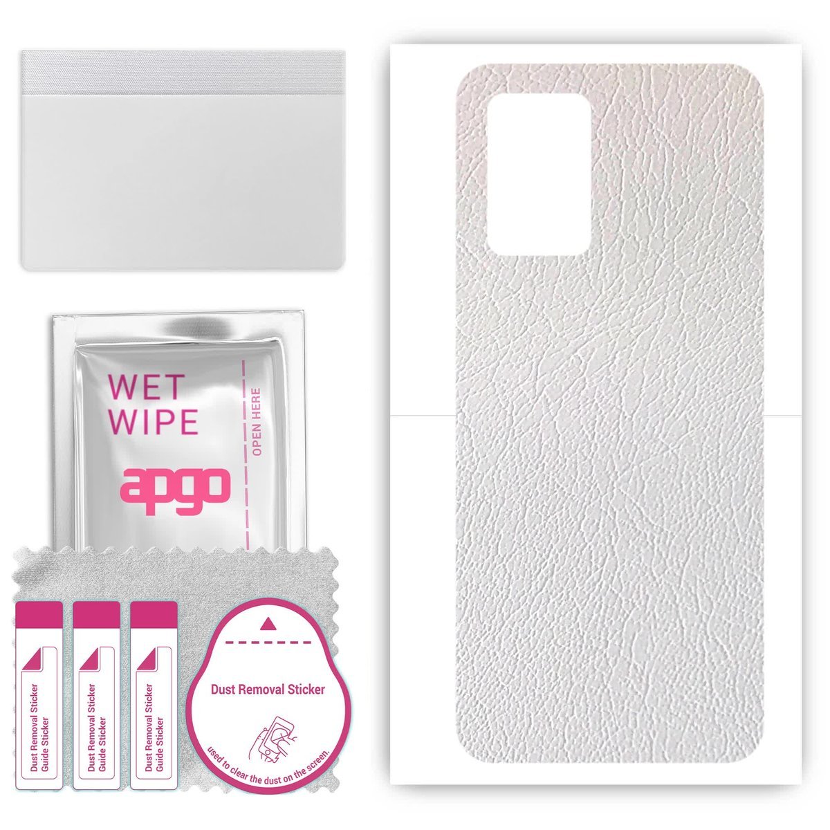 Folia naklejka skórka strukturalna na TYŁ do Realme Q3 5G - Skóra Biała - apgo SKINS