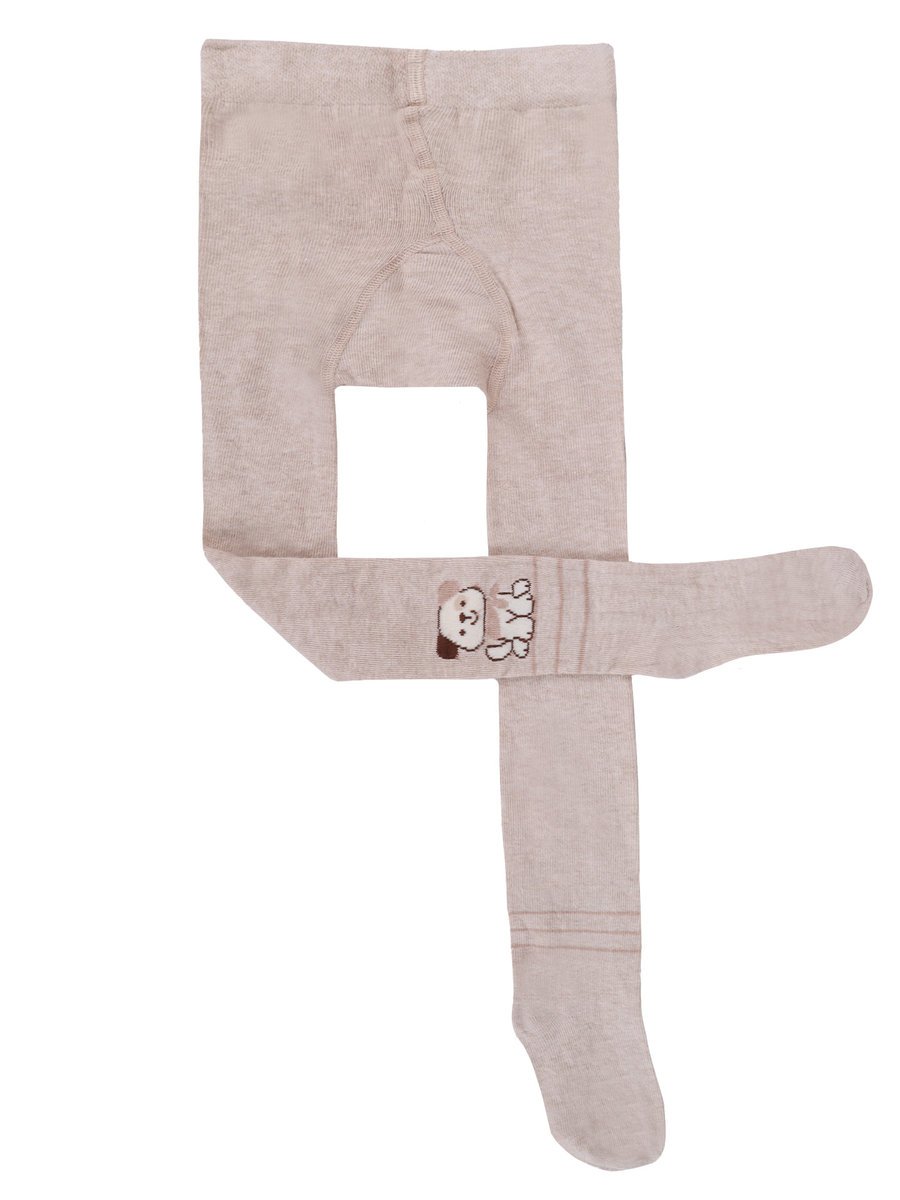 Rajstopy bawełniane chłopięce dziecięce z pieskiem beżowe 92-98 MYWAY