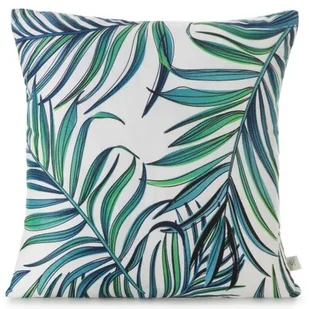Poszewka 40 x 40 Dekoracyjna Palms 02 Biały+Nieb - Poszewki na poduszki - miniaturka - grafika 1