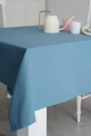 Obrusy i serwetki - Bawełniany obrus kwadratowy plamoodporny niebieskiego koloru jednolity - miniaturka - grafika 1