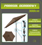 Parasole ogrodowe - SASKA GARDEN Parasol ogrodowy 300cm składany brązowy Saska Garden 27570-0 - miniaturka - grafika 1