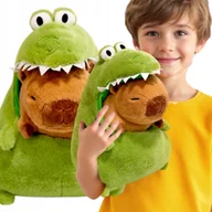 Maskotki i pluszaki - MASKOTKA KAPIBARA W KROKODYLU PLUSZAK ZABAWKA PRZYJACIEL 2w1 - 35 cm - miniaturka - grafika 1