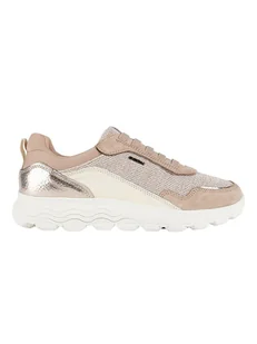 Geox Skórzane sneakersy "Spherica" w kolorze złoto-beżowo-białym - Trampki damskie - miniaturka - grafika 1