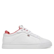 Sneakersy damskie - Sneakersy Tommy Hilfiger Sporty Sneaker FW0FW08899 Biały - miniaturka - grafika 1