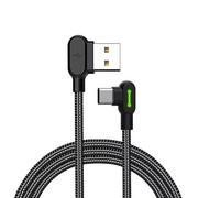 Kable komputerowe i do monitorów - Kabel USB do USB-C kątowy Mcdodo CA-5280 LED, 1.2m (czarny) - miniaturka - grafika 1