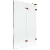 Parawany nawannowe - Mexen Lunar L parawan nawannowy 2-skrzydłowy prawy 110 x 150 cm, transparent, różowe złoto - 897L-110-100-60-00-P - miniaturka - grafika 1