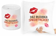 Skarbonki - DLA SPRZĄTACZKI ZESTAW PODUSZKA + SKARBONKA z Nadrukiem ze Zdjęciem - miniaturka - grafika 1
