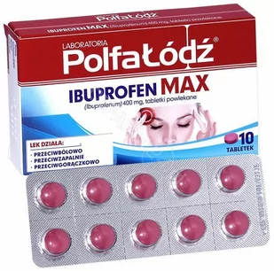 Bio PROFIL POLSKA Sp.z o.o LAORATORIA POLFA ŁÓDŹ Ibuprofen Max 10 tabl 3016791 - Suplementy naturalne - miniaturka - grafika 1