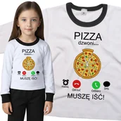 Piżamy dla dziewczynek - Piżama dziecięca Muszę Iść Pizza Dzwoni 110/116 - VoloDonum - miniaturka - grafika 1