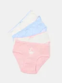 Majtki dla dzieci - Sinsay - Prążkowane majtki Classic 4 pack - wielobarwny - miniaturka - grafika 1