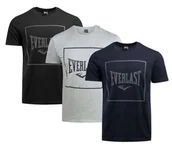 Koszulki męskie - EVERLAST t-shirt KOSZULKA męska BAWEŁNA sportowa L - 3 sztuki mix - miniaturka - grafika 1