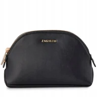 Kosmetyczki, organizery i kuferki - Kosmetyczka damska podróżna skórzana ekoskóra saszetka na kosmetyki mała ZAGATTO ZG1023 - miniaturka - grafika 1