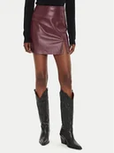 Spódnice - Noisy May Spódnica z imitacji skóry Clara 27021277 Bordowy Regular Fit - miniaturka - grafika 1