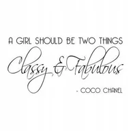 Naklejki na ścianę - Napis na ścianę naklejka 150x75cm wybór koloru cytat - Coco Chanel - 113 - miniaturka - grafika 1