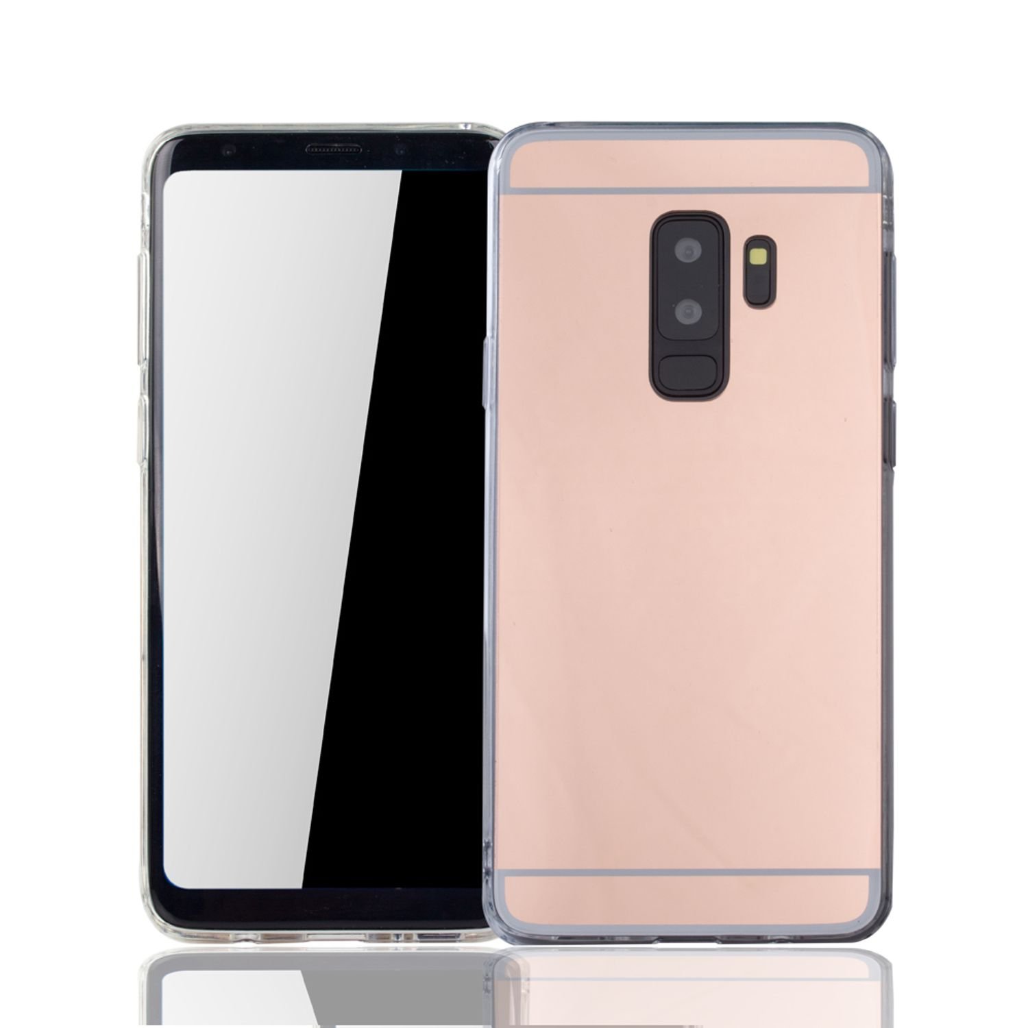 Etui na telefon komórkowy Samsung Galaxy S9 Plus Mirror Soft Case Protective Cover Rose Gold