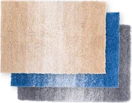 Dywaniki łazienkowe - Dywanik kąpielowy Wave antypoślizgowy i szybkoschnący niebieski/biały 50x80 cm - miniaturka - grafika 1