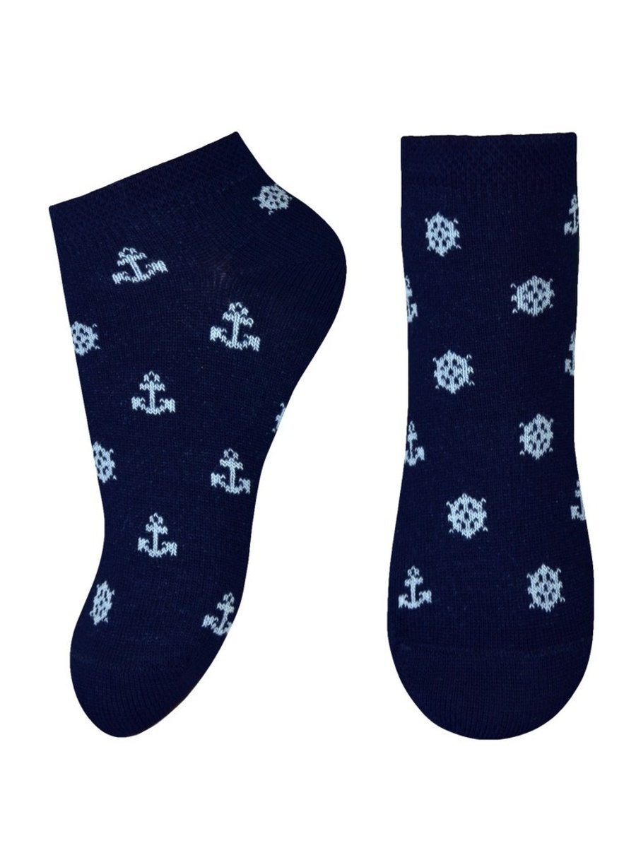 Skarpetki dziecięce, stopki, granatowe, Milusie