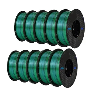 filament do drukarek 3D, jedwabny materiał PLA, średnica 175 mm, niebieski zielony pomarańczowy - Filamenty i akcesoria do drukarek 3D - miniaturka - grafika 1