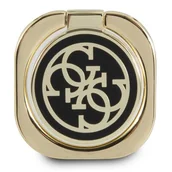 Pozostałe akcesoria do telefonów - Guess Metal Ring Stand 4G - Magnetyczny uchwyt na palec do telefonu z funkcją standu (złoty/czarny) - miniaturka - grafika 1