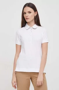 Barbour polo damski kolor biały - Koszulki i topy damskie - miniaturka - grafika 1