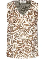 Bluzki damskie - Gerry Weber Bluzka damska, Brązowy/ecru/biały nadruk, 48 - miniaturka - grafika 1