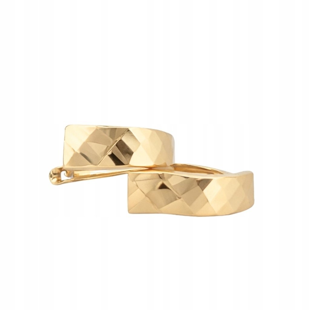 Kolczyki geometryczny wzór 1,54 g ze złota pr. 585, 14K