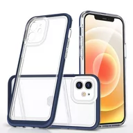 Etui i futerały do telefonów - Clear 3in1 etui do iPhone 12 żelowy pokrowiec z ramką niebieski - miniaturka - grafika 1