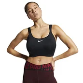 Biustonosze - Nike damski pogrubiony biustonosz sportowy, czarny/(biały), 34E - miniaturka - grafika 1