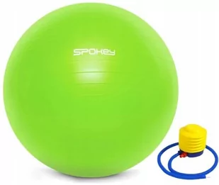 Piłka gimnastyczna z pompką zielona 65cm SPOKEY - Piłki do ćwiczeń - miniaturka - grafika 1