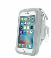 Etui i futerały do telefonów - Opaska etui na ramię do biegania na telefon 5,5" - szara - miniaturka - grafika 1