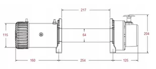 Wyciągarka elektryczna do lawety syntetyczna (uciąg: 12000 lbs / 5440 kg, długość liny: 26 m) 04880866 - Wciągarki - miniaturka - grafika 7