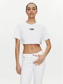 Koszulki i topy damskie - Vans T-Shirt Flying V Crew Crop Ii VN000GFF Biały Regular Fit - miniaturka - grafika 1