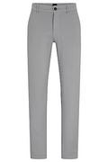 Spodenki męskie - BOSS Męskie spodnie chinosy, slim fit, z elastycznej bawełny twill, srebro, 32W / 30L - miniaturka - grafika 1