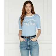 Koszulki i topy damskie - Tommy Hilfiger T-shirt VARSITY RINGER | Regular Fit - miniaturka - grafika 1