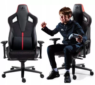 Fotel GAMINGOWY Biurowy KRAKEN APOLLO czerwony czarny - Fotele gamingowe - miniaturka - grafika 1