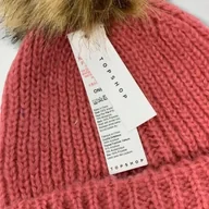 Czapki damskie - Czapka zimowa beanie Topshop różowy r. uniwersalny - miniaturka - grafika 1