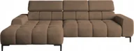 Sofy i kanapy - DomoHome Narożnik tapicerowany w kształcie litery L Lewa strona 177x270 cm Narożnik z funkcją spania Sofa rozkładana Funkcja spania Małe 3 siedziska Regulowane zagłówki Regulowane siedzisko Brązowy - miniaturka - grafika 1